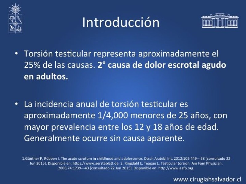 Diapositiva 2 de Tratamiento y pronóstico torsión testicular 