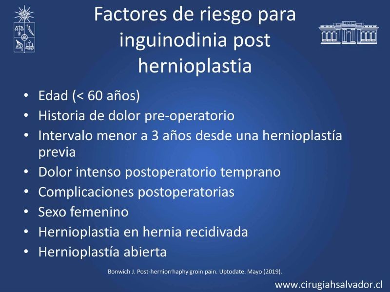 Diapositiva 6 de Inguinodinia post hernioplastía inguinal