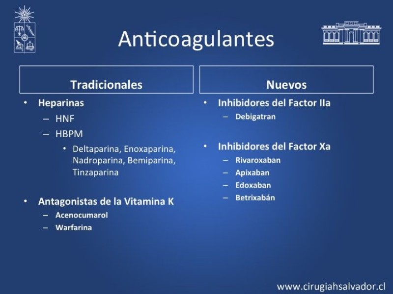 Diapositiva 3 de Anticoagulantes Tradicionales y nuevos
