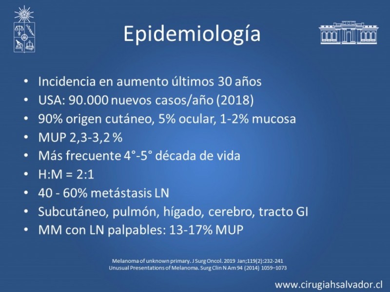 Diapositiva 5 de Melanoma Metastásico sin Primario Conocido