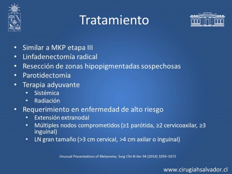 Diapositiva 18 de Melanoma Metastásico sin Primario Conocido