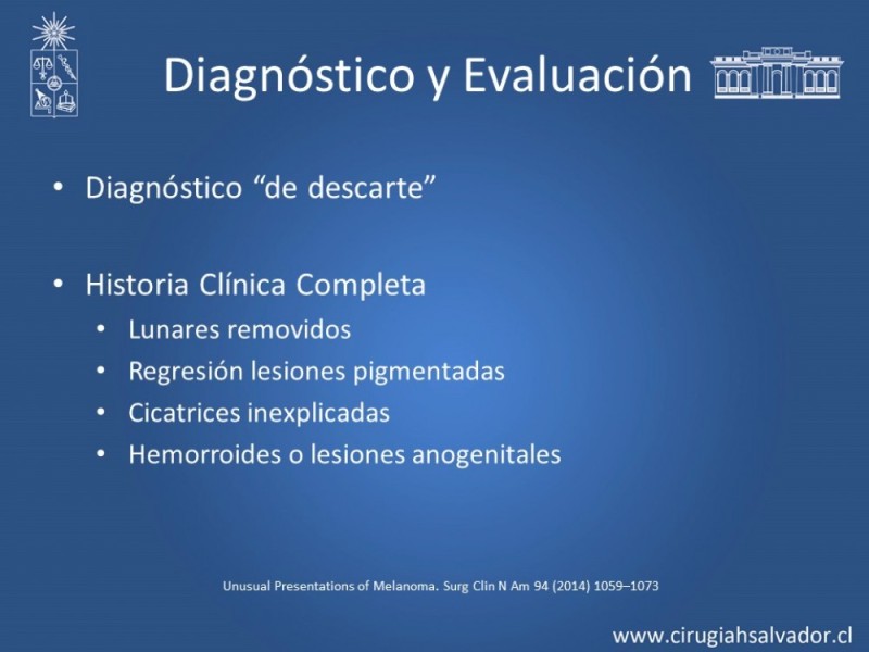 Diapositiva 8 de Melanoma Metastásico sin Primario Conocido