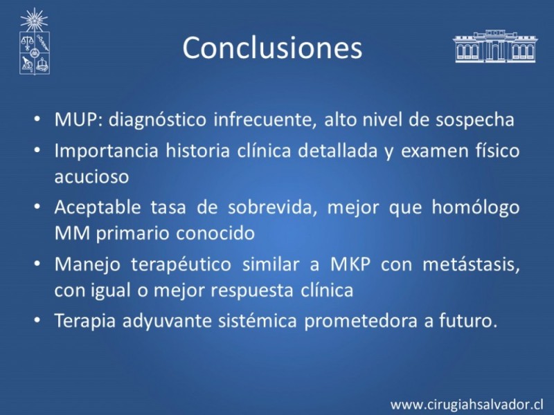 Diapositiva 34 de Melanoma Metastásico sin Primario Conocido
