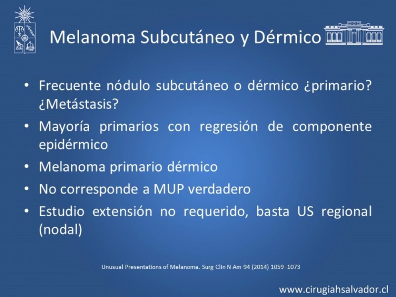 Diapositiva 16 de Melanoma Metastásico sin Primario Conocido