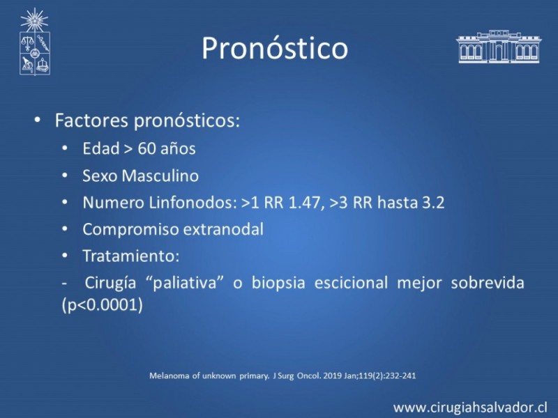 Diapositiva 26 de Melanoma Metastásico sin Primario Conocido