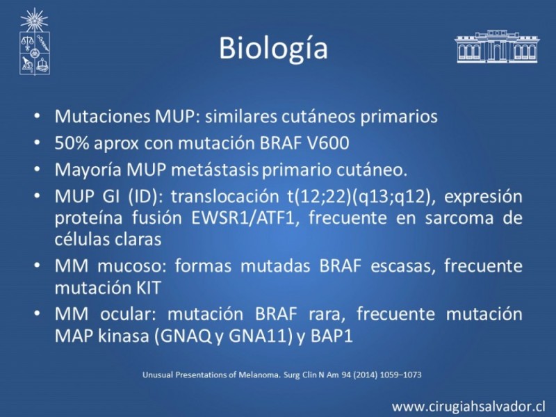 Diapositiva 6 de Melanoma Metastásico sin Primario Conocido