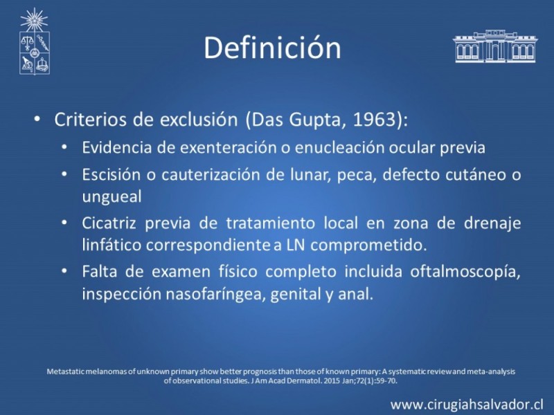Diapositiva 4 de Melanoma Metastásico sin Primario Conocido