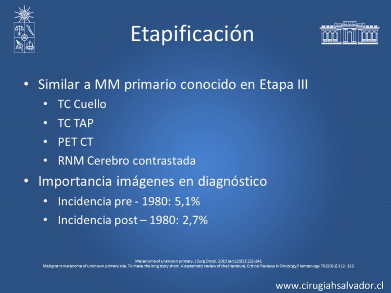 Diapositiva 10 de Melanoma Metastásico sin Primario Conocido