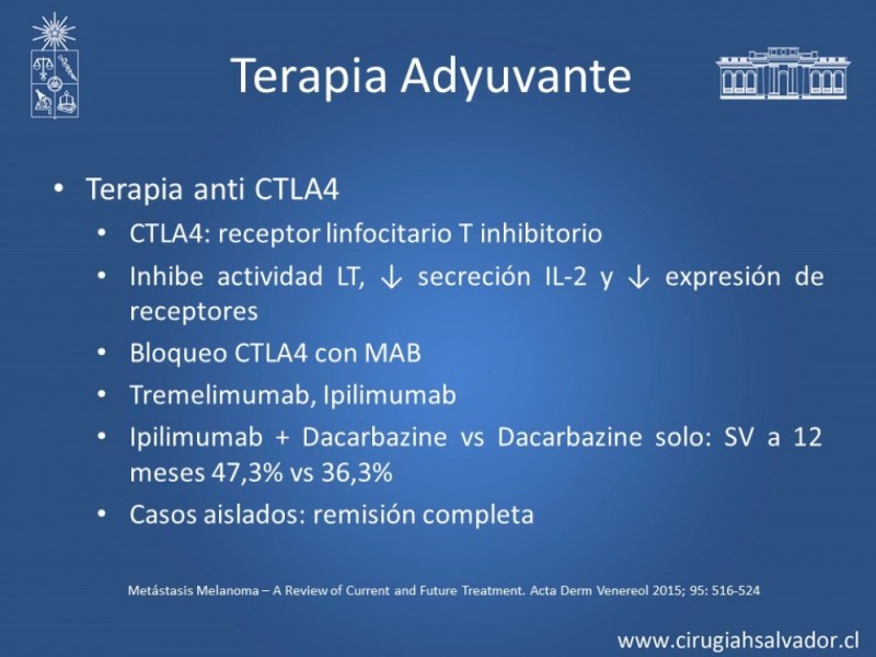 Diapositiva 22 de Melanoma Metastásico sin Primario Conocido