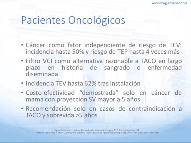 Diapositiva 14 de Indicaciones de Filtro de Vena Cava