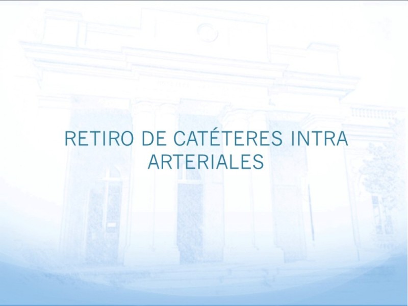 Diapositiva 14 de Tiempos de covid:instalación y retiro de vías arteriales