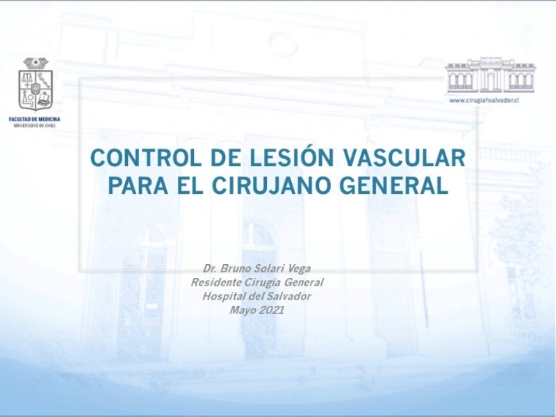 Diapositiva 1 de Control de lesión vascular para el cirujano general