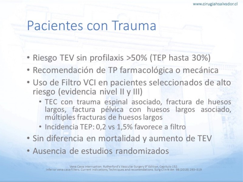 Diapositiva 12 de Indicaciones de Filtro de Vena Cava