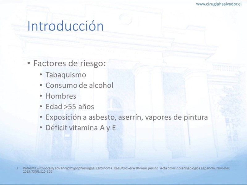 Diapositiva 2 de Cáncer Hipofaringe. Tratamiento