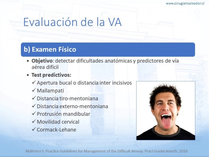 Diapositiva 8 de Manejo de Vía Aérea. Evaluación, Dispositivos y Algoritmos DAS