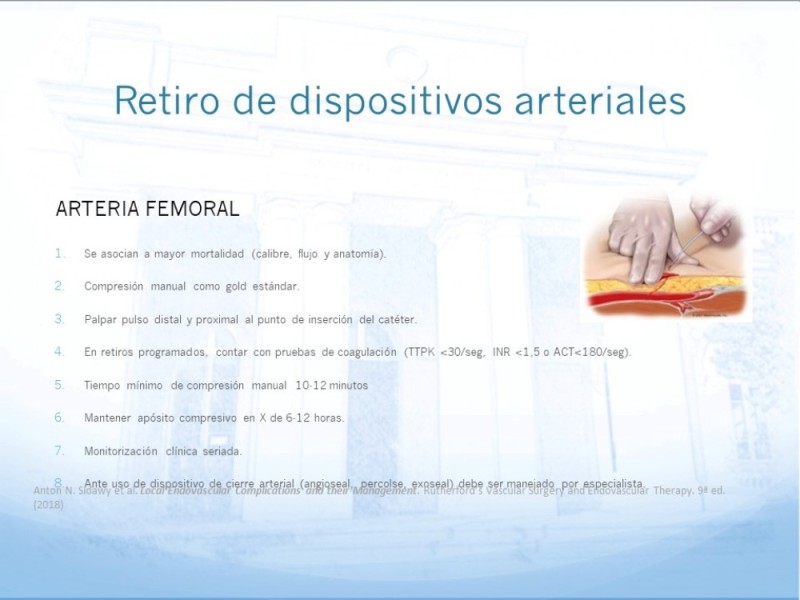 Diapositiva 18 de Tiempos de covid:instalación y retiro de vías arteriales