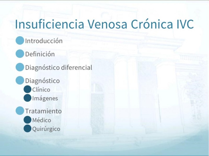 Diapositiva 1 de Insuficiencia Venosa Crónica