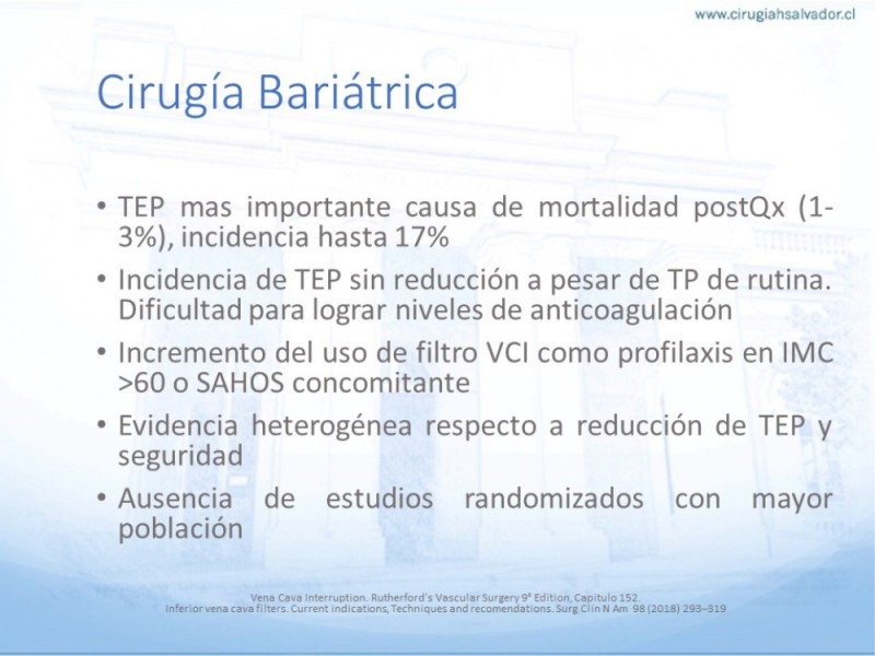 Diapositiva 13 de Indicaciones de Filtro de Vena Cava