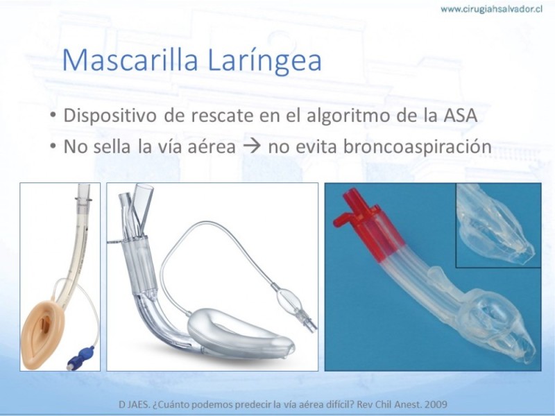 Diapositiva 24 de Manejo de Vía Aérea. Evaluación, Dispositivos y Algoritmos DAS