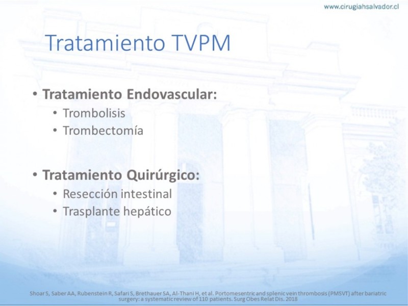 Diapositiva 9 de Trombosis Portomesentérica en Cirugía Bariátrica