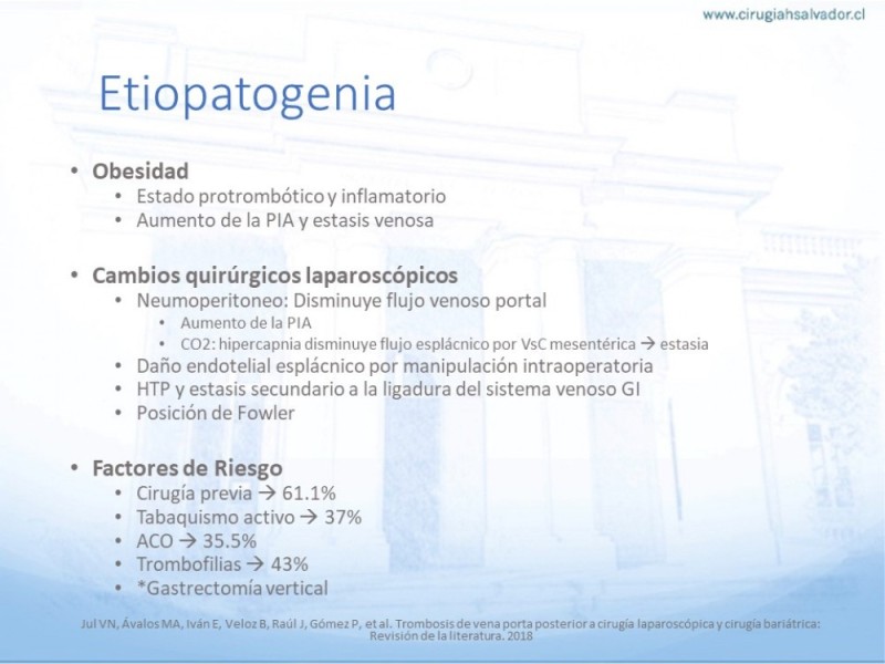Diapositiva 3 de Trombosis Portomesentérica en Cirugía Bariátrica