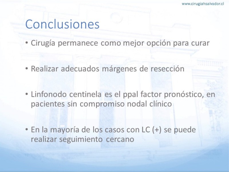 Diapositiva 19 de Manejo Quirúrgico del Melanoma