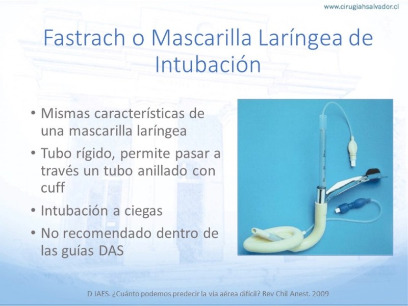 Diapositiva 27 de Manejo de Vía Aérea. Evaluación, Dispositivos y Algoritmos DAS