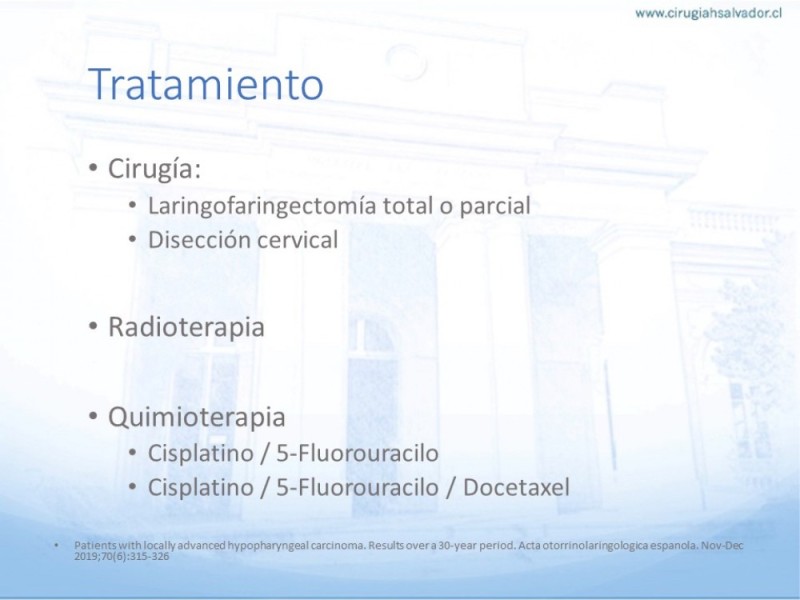 Diapositiva 9 de Cáncer Hipofaringe. Tratamiento