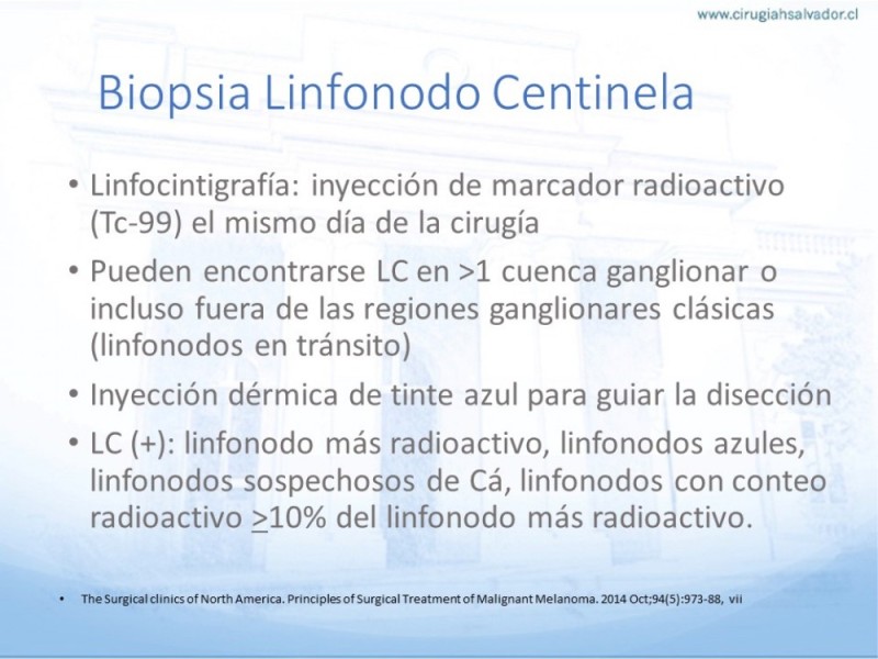 Diapositiva 14 de Manejo Quirúrgico del Melanoma