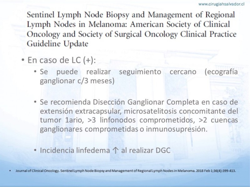 Diapositiva 16 de Manejo Quirúrgico del Melanoma