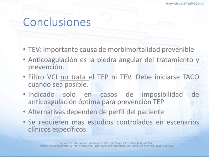 Diapositiva 22 de Indicaciones de Filtro de Vena Cava