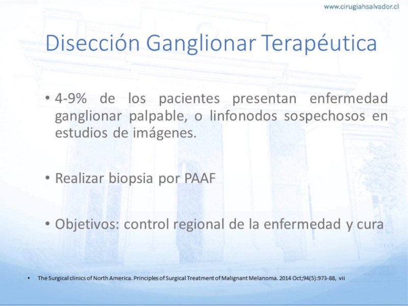 Diapositiva 17 de Manejo Quirúrgico del Melanoma
