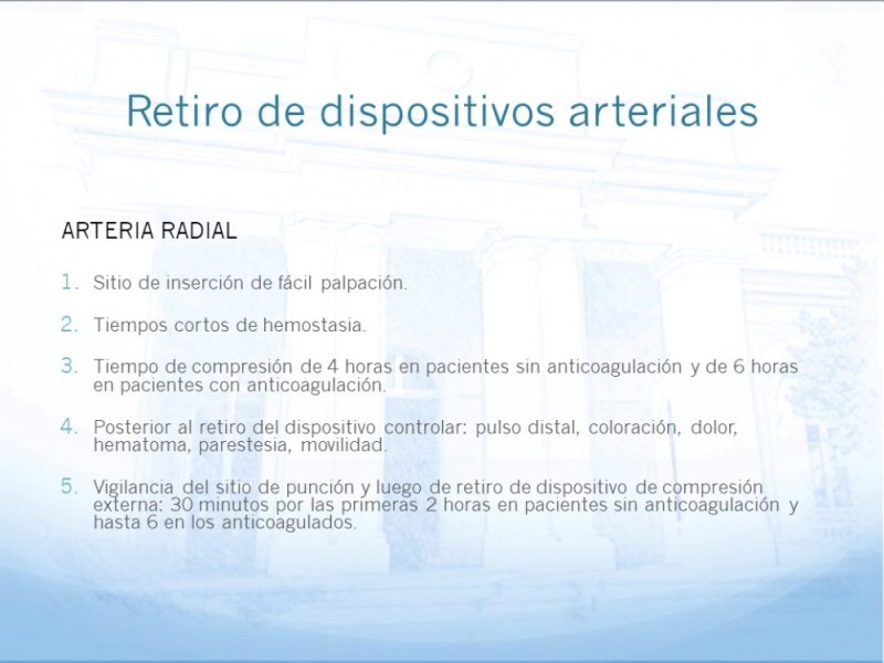 Diapositiva 16 de Tiempos de covid:instalación y retiro de vías arteriales