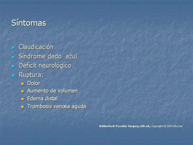 Diapositiva 7 de Aneurisma arterial poplíteo