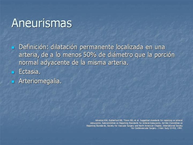 Diapositiva 1 de Aneurisma arterial poplíteo