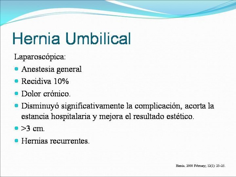 Diapositiva 5 de Hernia Umbilical, Epigástrica y Spieguel