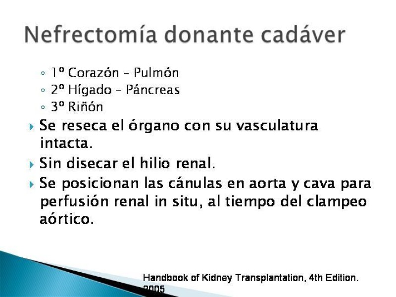 Diapositiva 22 de Técnica de procuramiento renal