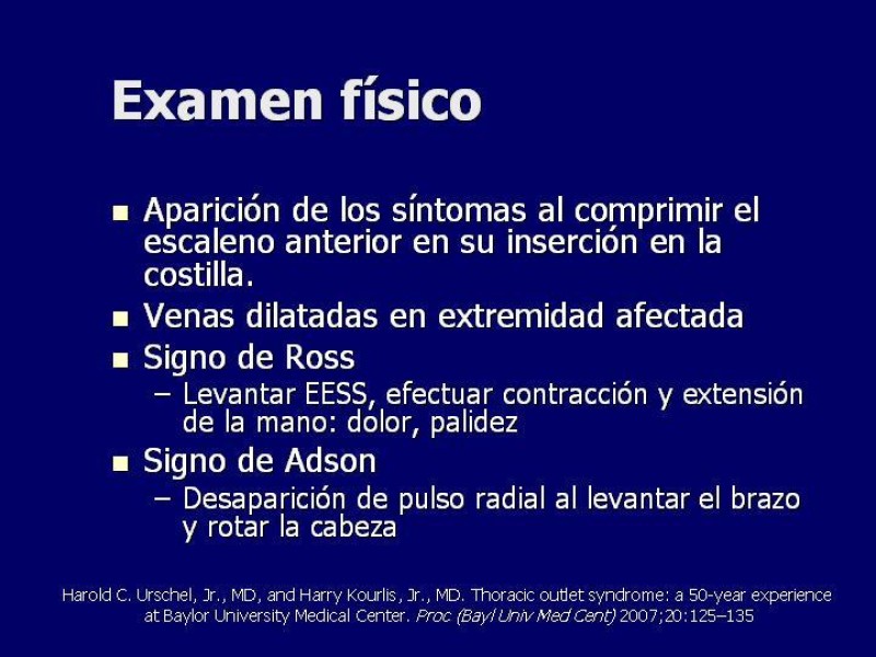 Diapositiva 8 de Síndrome del Opérculo Torácico