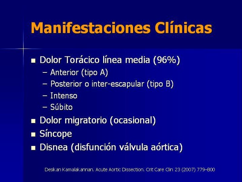 Diapositiva 10 de Disección Aórtica