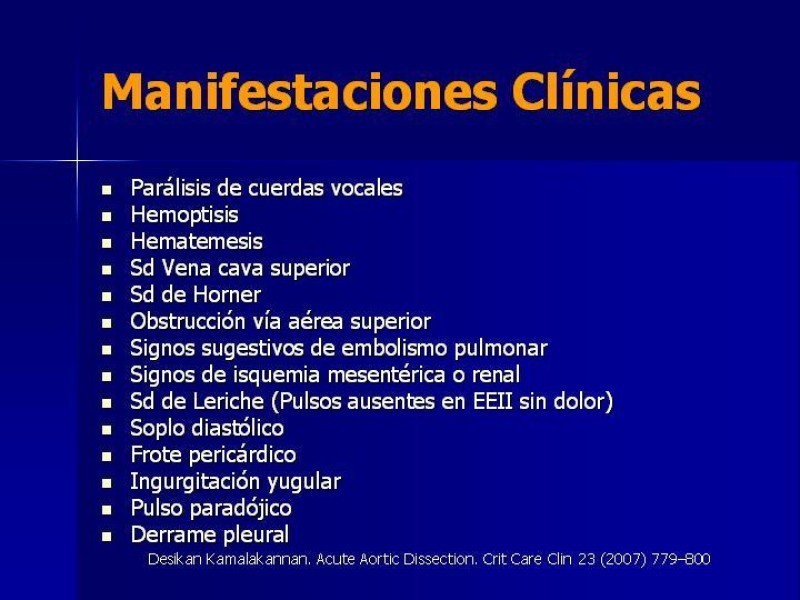 Diapositiva 13 de Disección Aórtica