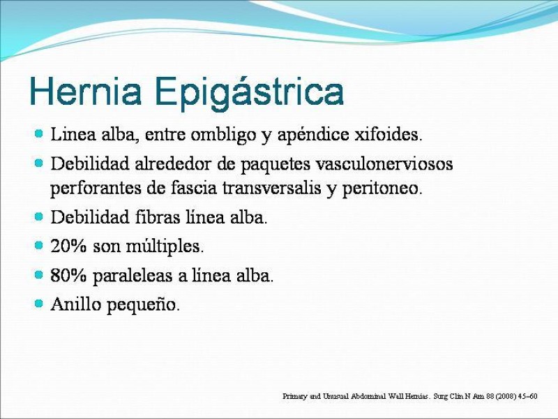 Diapositiva 15 de Hernia Umbilical, Epigástrica y Spieguel