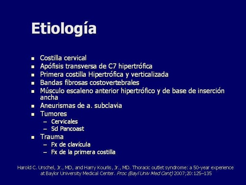 Diapositiva 5 de Síndrome del Opérculo Torácico