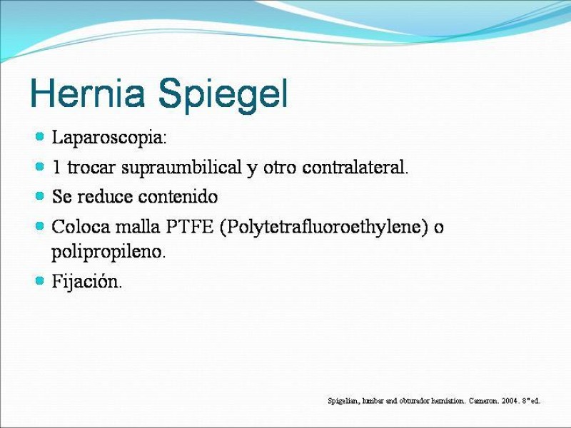 Diapositiva 26 de Hernia Umbilical, Epigástrica y Spieguel