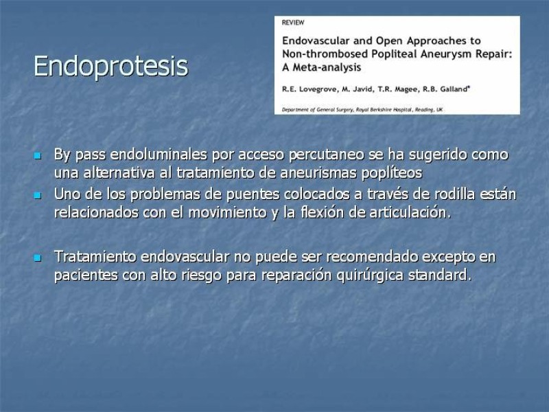 Diapositiva 17 de Aneurisma arterial poplíteo