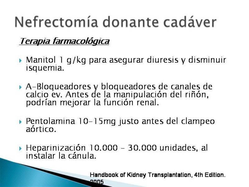 Diapositiva 38 de Técnica de procuramiento renal