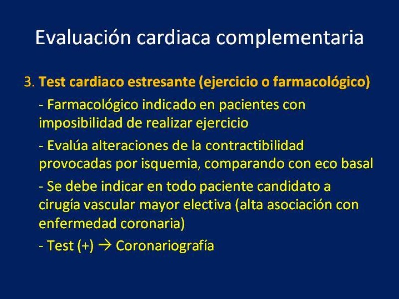 Diapositiva 20 de Evaluación Preoperatoria del Paciente Candidato a Cirugía Vascular Mayor