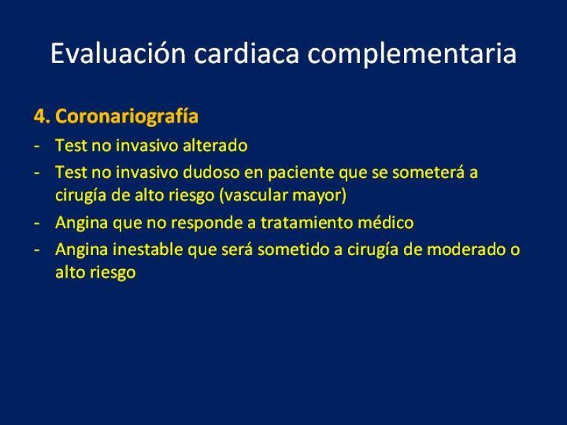 Diapositiva 21 de Evaluación Preoperatoria del Paciente Candidato a Cirugía Vascular Mayor