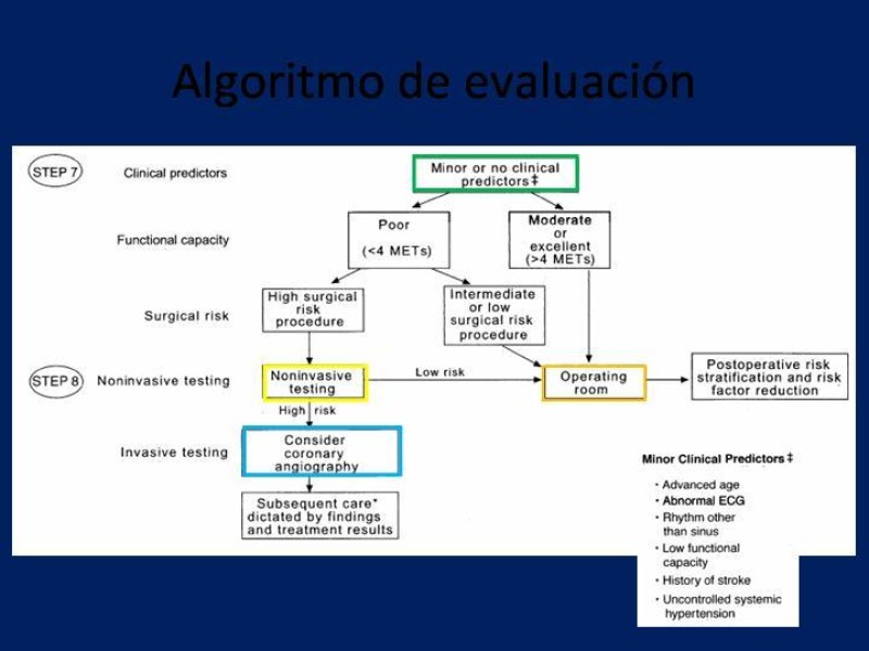 Diapositiva 17 de Evaluación Preoperatoria del Paciente Candidato a Cirugía Vascular Mayor