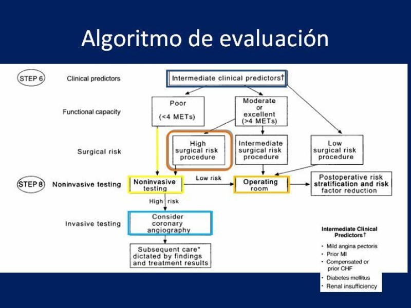 Diapositiva 16 de Evaluación Preoperatoria del Paciente Candidato a Cirugía Vascular Mayor
