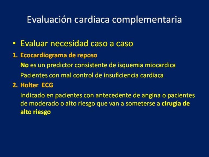 Diapositiva 19 de Evaluación Preoperatoria del Paciente Candidato a Cirugía Vascular Mayor